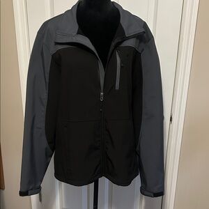 Izod Men's Charcoal and Black Performance Jacket